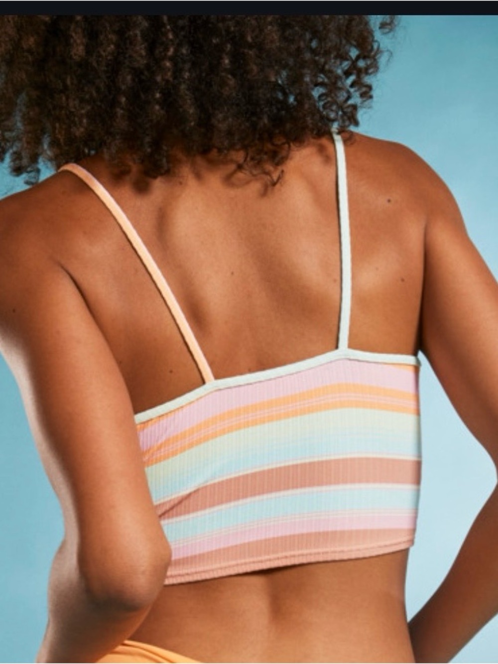 NWT XL Roxy Brami Striped Ribbed Cami Tank Top - Picture 3 of 6